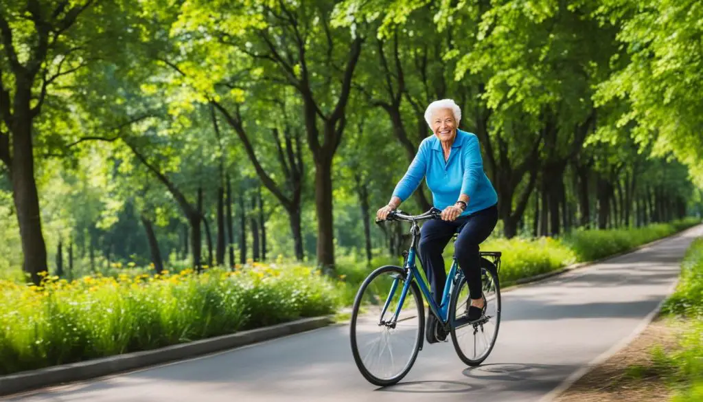 Is cycling a good form of exercise for people in their 80s?
